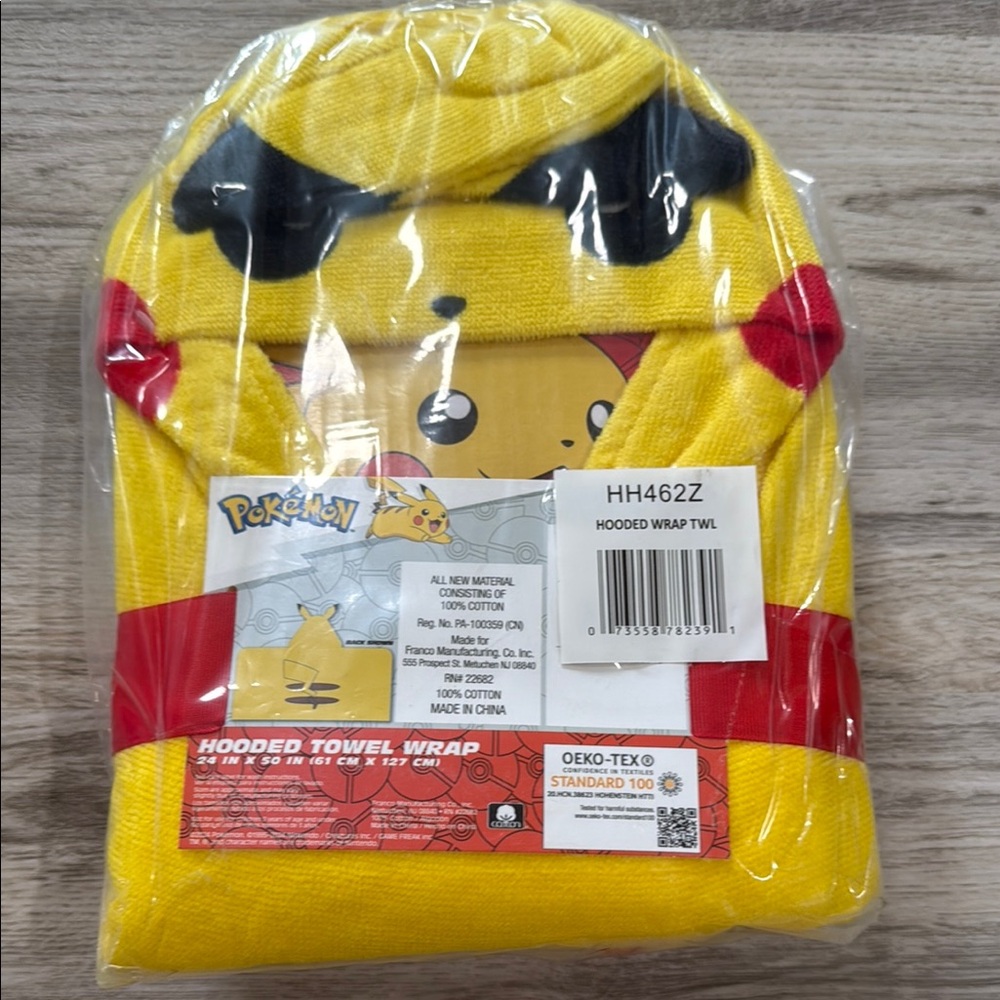Pokemon Pikachu Hooded Towel